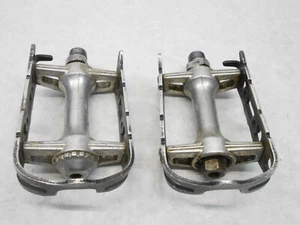 Set Of Vintage SR SP-100 Pedals 9/16” Quill Trek Road Bike Black K10499 Japan - Picture 1 of 6