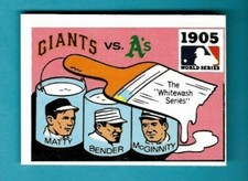 1971 Fleer R.G. LAUGHLIN WORLD SERIES 1905 Giants v. A's #3 BLACK BACK EXMT