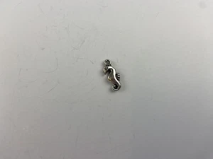 Seahorse Cute Small Charm Metal Jewelry Making Bracelet Charm 3D Gray - Picture 1 of 2