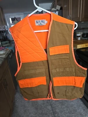 Vintage Redhead Blue Bill Canvas Hunting Shooting Vest Sportsman Safety Back L - Image 1 of 4