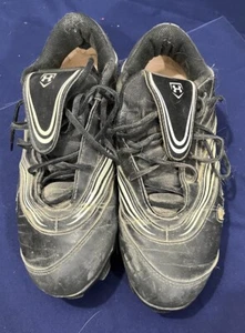 UNDER ARMOUR football baseball cleats size 9 Mens Boys Preowned BlackWhite Shoes - Picture 1 of 6