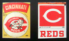 1968-1972- 2- FLEER CLOTH BASEBALL TEAM STICKER PATCHES CINCINNATI RED  **BOTH**