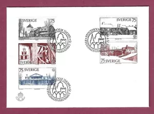 SWEDEN – FDC – 1975 – ARCHITECTURAL HERITAGE - Scott #1124-1128 – SET OF 5 - Picture 1 of 1