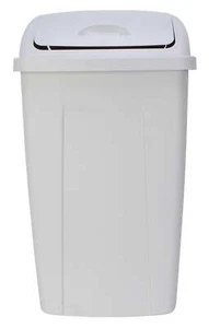 13 Gallon Trash Can, Plastic Swing Top Kitchen Trash Can, Gray - Picture 1 of 21