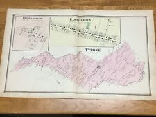 1872 Atlas Map Of Tyrone, E. Berlin, & Heidlersburg, Adams Co., PA 15.5 x 25.5”