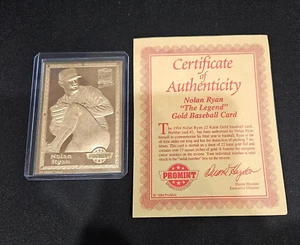 1993 Promint Nolan Ryan 22k Gold Plated Baseball - Picture 1 of 3