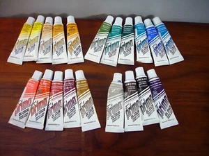 Vintage lot of 19 Tubes 1.25 Prima artist's oil colors Paint used - Picture 1 of 5