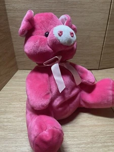 Plush PIG Kelly Toys dark pink white nose stuffed animal tush tag Retired Piggy - Picture 1 of 9