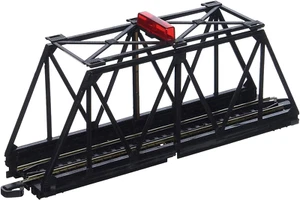Bachmann Trains E-Z TRACK TRUSS BRIDGE with BLINKING LIGHT- HO Scale , Black Med - Picture 1 of 6