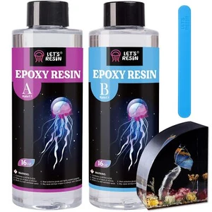 LETS RESIN Crystal Clear Epoxy Resin 32oz Bubbles Free Epoxy Resin Table Top - Picture 1 of 7