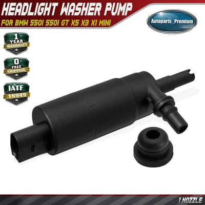 Bomba lavadora faros delanteros con ojal de goma para BMW 550i 550i GT X5 X3 Mini Foto 1 de 4