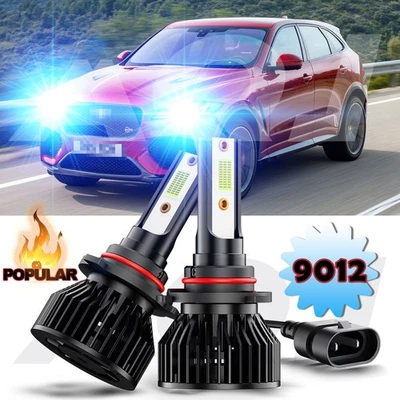 For Jaguar F-Pace 2017-2019 9012 LED Headlight Kit 8000K Blue Hi/Low 2x Bulbs - Image 1 of 4