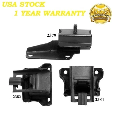 3 PCS MOTOR & TRANS MOUNT FIT 1978-1987 BUICK REGAL 3.8L - AUTO TRANS - Image 1 of 4