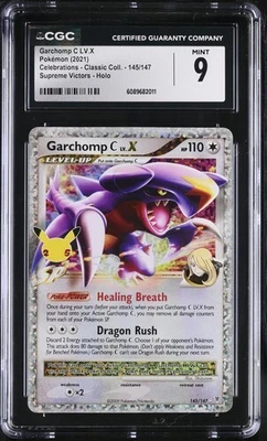 ✨✨✨ CGC 9 Garchomp C LV.X 145/147 Celebrations Classic Collection Holo Pokemon - Image 1 of 2