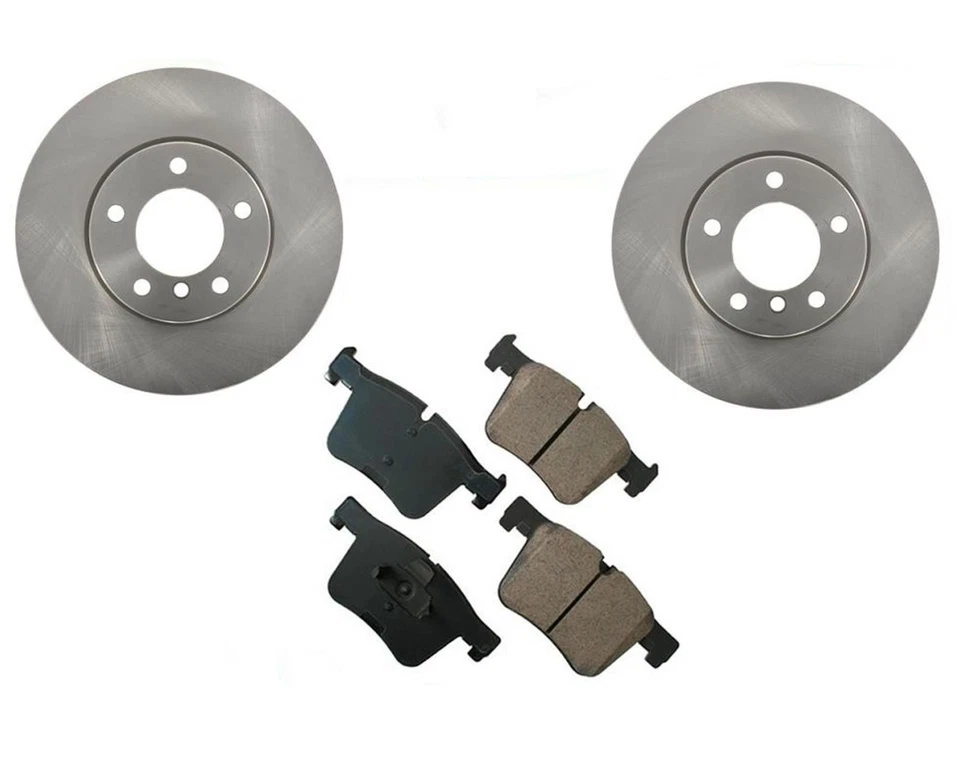 Front Brake Disc Rotors W/ Ceramic Disc Brake Pads For 2012-2016 BMW 328I 312MM - Image 1 of 4