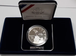 2005-P US Mint USMC 230th Anniversary Proof Silver Dollar in OGP & COA - Picture 1 of 4