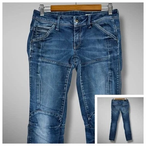 G Star Raw Jeans Womens 27x32 Blue Denim New Elva 3D Slim Tapered Stretch READ - Picture 1 of 14