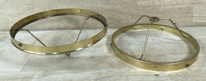 2 lamp shade holder Rings w 3 set screw holes Brass Parts 8" - Picture 1 of 10