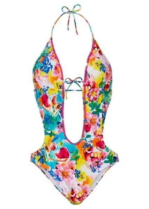 Monokini bunt 40 Damen Bademode Monokini mit Perlenbesatz P507 - Bild 1 von 1