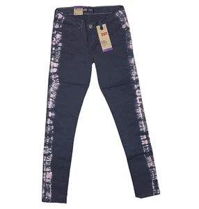 Levis Pants Girls 14 Graystone Mellow Mauve Side Dye Denim Legging Stretch NWT - Picture 1 of 10