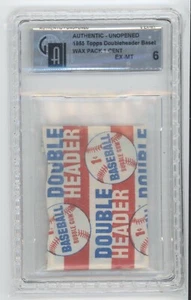 1955 Topps Doubleheader Baseball ungeöffnet Wax Pack GAI 6 - Bild 1 von 2