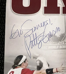 Patty Gasso Signed Oklahoma Sooners Softball 2016 National Champion Poster HTF - Picture 1 of 9