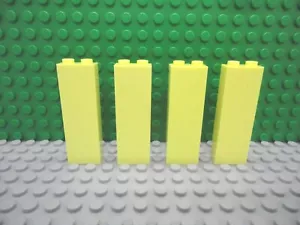 Lego 4 Bright Light Yellow 1x2x5 wall brick block castle NEW - Picture 1 of 1