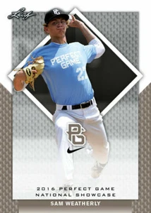 SAM WEATHERLY 2016 LEAF "PERFECT GAME" SHOWCASE NIKE ALL-AMERICAN ROOKIE CARD! - Picture 1 of 1