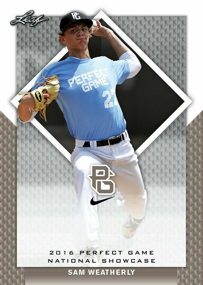 SAM WEATHERLY 2016 LEAF "PERFECT GAME" SHOWCASE NIKE ALL-AMERICAN ROOKIE CARD! - Image 1 of 1