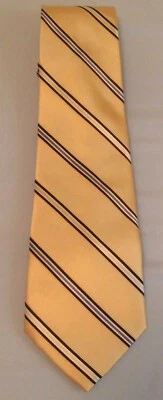 Corbata Hombre Croft and Barrow Amarilla Rayada Nueva con etiquetas  Foto 1 de 2
