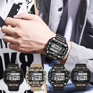 Mens Digital Sports Watch LED Screen Large Face Smart Watch Long Battery Life