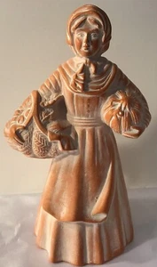Statuina terracotta pioniere del raccolto zucca autunno ringraziamento accento tavolo 8" - Foto 1 di 6