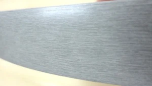 Brushed Aluminum PVC edgebanding 15/16" x 120" with no adhesive (simulated) - Picture 1 of 2