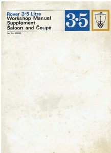 ROVER P5B 3.5 LITRE V8 SALOON COUPE '67- ORIG FACTORY WORKSHOP MANUAL SUPPLEMENT - Picture 1 of 1
