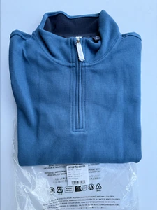 Suéter Pullover Lands' End Para Hombre Bedford Rib Cuarto Cremallera L,XL Suave Acogedor Largo Sl - Imagen 1 de 8