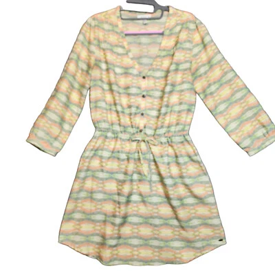 O'Neill женщин Summer повседневное платье размер M v-образным вырезом мини шнурка талии - Изображение 1 из 4