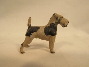 Vintage Fox Terrier Metal Figurine Hand Painted Made In England - Picture 1 of 6