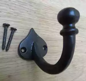SPEAR BACK BALL TIP ROBE HOOK vintage hanging hook hanger peg PACK of 1/5/10 - Picture 1 of 3