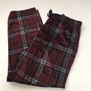 Original Penguin Pants Mens X-Large Fleece Plaid Lounge Burgundy Holiday Grunge - Picture 1 of 11
