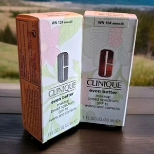 2x Deal CLINIQUE ~ EVEN BETTER MAKEUP BROAD SPECTRUM SPF 15 WN 124 SIENNA 1oz. - Picture 1 of 1