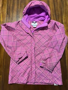Girl’s Columbia Interchange Coat Omni Tech Jacket - Size 14/16 Pink Argyle  - Picture 1 of 14