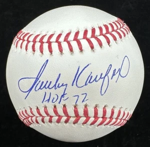 Sandy Koufax HOF 72 Signed Baseball MLB Holo - Picture 1 of 2