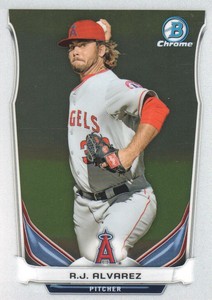 2014 Bowman Chrome Prospects Series 2 Angels Baseball Card #BCP21 R.J. Alvarez