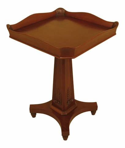 46813EC: Unusual Vintage 1930’s Square Mahogany Occasional Table Cover