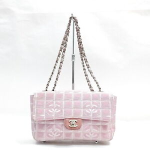 Chanel Schultertasche Neu Travel Line rosa Canvas 1252054Verkäufer mit Top-Bewertung