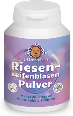Bolle Di Sapone Giganti in Polvere – 160 G per 40 L Liquido per Bolle Di Sapone