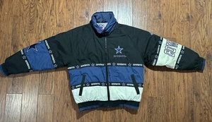 VINTAGE DALLAS COWBOYS PRO PLAYER PUFFER WINTER JACKET COAT Men’s Medium - Picture 1 of 9