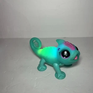 Little Live Pets Bright Lite Chameleon Interactive Figure Pet Teal Aqua Works - Picture 1 of 8