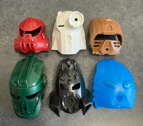 *RARE* Lego Bionicle Kanohi Masks - Toa Metru FULL SET OF 6 - Exclusive Retired