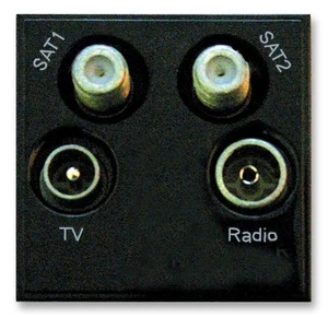 TRIAX - Modul Euro TV/FM-DAB/SATx2 Quadplexed, Hitam - Picture 1 of 1